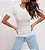 Blusa Malha Fria Modal Tramas M/C Branco Salvatore Fashion - Imagem 1