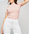 Blusa Gola Alta Malha Canelada Rosa Claro Salvatore Fashion - Imagem 1