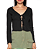 Blusa Amarração Rib FARM - Preto - Imagem 4