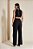 Regata Cropped Linho Jacquard Preto - ALL'S - Imagem 4