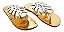 Rasteira Max Monstera Ouro - FARM - Imagem 1