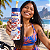 Garrafa Térmica Farm Que Sede 750ml – Estampa Diário De Verão Navy - Imagem 1