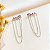 Brinco Ear cuff cravejado em zircônias com detalhe em correntaria - Imagem 1