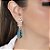 Brinco base gotas em zircônias e gota azul turquesa - Imagem 3