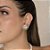 Brinco Ear Cuff gotas em zircônia detalhe em pérolas - Imagem 3