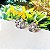 Brinco flor cheia lisa/escovada - Imagem 1