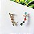 Brinco Ear Cuff cravejado em zircônias coloridas - Imagem 1