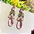 Brinco flor e gotas em cristais - Imagem 1