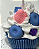 Vela aromática Cupacke cerejinhas azul, roxo e rosa - Imagem 4