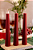 Kit 3 velas decorativas cilíndricas vermelha - Imagem 4