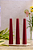 Kit 3 velas decorativas cilíndricas vermelha - Imagem 1