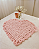 Sousplat de coração em macramê rosa kit com duas unidades - Imagem 2