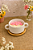 Vela rosas em pote de cerâmica branca 240gr - Imagem 2