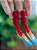Brinco Tassel Vermelho de Miçangas - Imagem 4