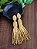 Brinco Tassel Miçangas Dourado - Imagem 4