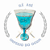 TAÇA AZUL DESENHADA  - MODELO 1 - Imagem 3