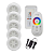 Kit 5 LEDs - Coloridos 9W com Controladora e Fonte 12V - Imagem 1