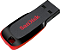 Pen Drive 128GB USB SanDisk Cruzer Blade Preto/Vermelho Original - Imagem 2