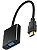 Adaptador HDMI Para VGA Pluscable Preto Original - Imagem 1
