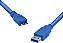Cabo USB 3.0 A Macho x Micro B Macho Vinik Azul - Imagem 2