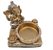 Incensário Vareta Ganesha c/ Porta Velas Dourado Brilho - Imagem 2