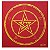 Toalha Wicca Pentagrama Toalha Tarô Vermelha com Brilho 70CM - Imagem 1