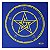 Toalha Wicca Pentagrama Toalha Tarô com Brilho Azul Am 70CM - Imagem 1
