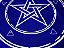 Toalha Wicca Pentagrama Toalha Tarô com Brilho Azul Bco 70CM - Imagem 3