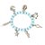 Pulseira Feminina de Iemanjá Rainha do Mar Orixá Ajustável - Imagem 2