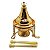 Turíbulo Incensário Defumador Dourado Metal Brilhante 30 cm - Imagem 6