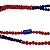 Guia Vermelha e Azul Cristal Brilhante 60 cm Umbanda - Imagem 2