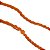 Guia Brajá 3 Fios Trançado Laranja Cristal 60 cm Umbanda - Imagem 2