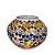 Abajur Turco Mosaico Metal Vidro Colorido Bivolt 28 cm - Imagem 3