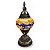 Abajur Turco Mosaico Metal Vidro Colorido Bivolt 28 cm - Imagem 1