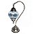 Abajur Turco Mosaico Metal Vidro Onda Colorida Bivolt 40cm - Imagem 1