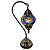 Abajur Turco Mosaico Metal E Vidro Colorido Bivolt 40cm - Imagem 1