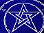 Toalha Pentagrama Força Wicca para Tarô Azul e Branco 70CM - Imagem 2