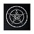 Toalha Pentagrama Força Wicca para Tarô Preto e Branco 70CM - Imagem 1