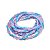 Guia Miçanguinha Ibeji Erê Azul Rosa 3 Fios Trançado 50 cm - Imagem 1