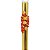 Piteira Gold Brilhante Pedras Vermelhas Cintilante Umbanda - Imagem 2