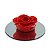 Enfeite Detalhado Rosa Vermelha com Espelho decorativo 4cm - Imagem 2