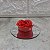 Enfeite Detalhado Rosa Vermelha com Espelho decorativo 4cm - Imagem 4