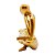 Enfeite de resina Reflexão Espiritual Dourado Brilhante 13cm - Imagem 5