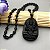 Colar Pingente Buda Equilíbrio Espiritual Relevo Preto 30 cm - Imagem 5