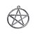 Pingente Prata Pentagrama Wicca Proteção Espiritual 4 cm - Imagem 1