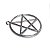 Pingente Prata Pentagrama Wicca Proteção Espiritual 4 cm - Imagem 2