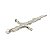 Pingente Adaga Antiga Decorativa Metal Brilhoso Raio 8 cm - Imagem 3