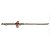 Adaga Antiga Decorativa Metal Prata Brilho 16 cm Vermelha - Imagem 3