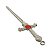Adaga Antiga Decorativa Metal Prata Brilho 16 cm Vermelha - Imagem 5