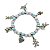 Pulseira Ibeji Erê Orixás Rosa Branco e Azul Bebê Ajustável - Imagem 2